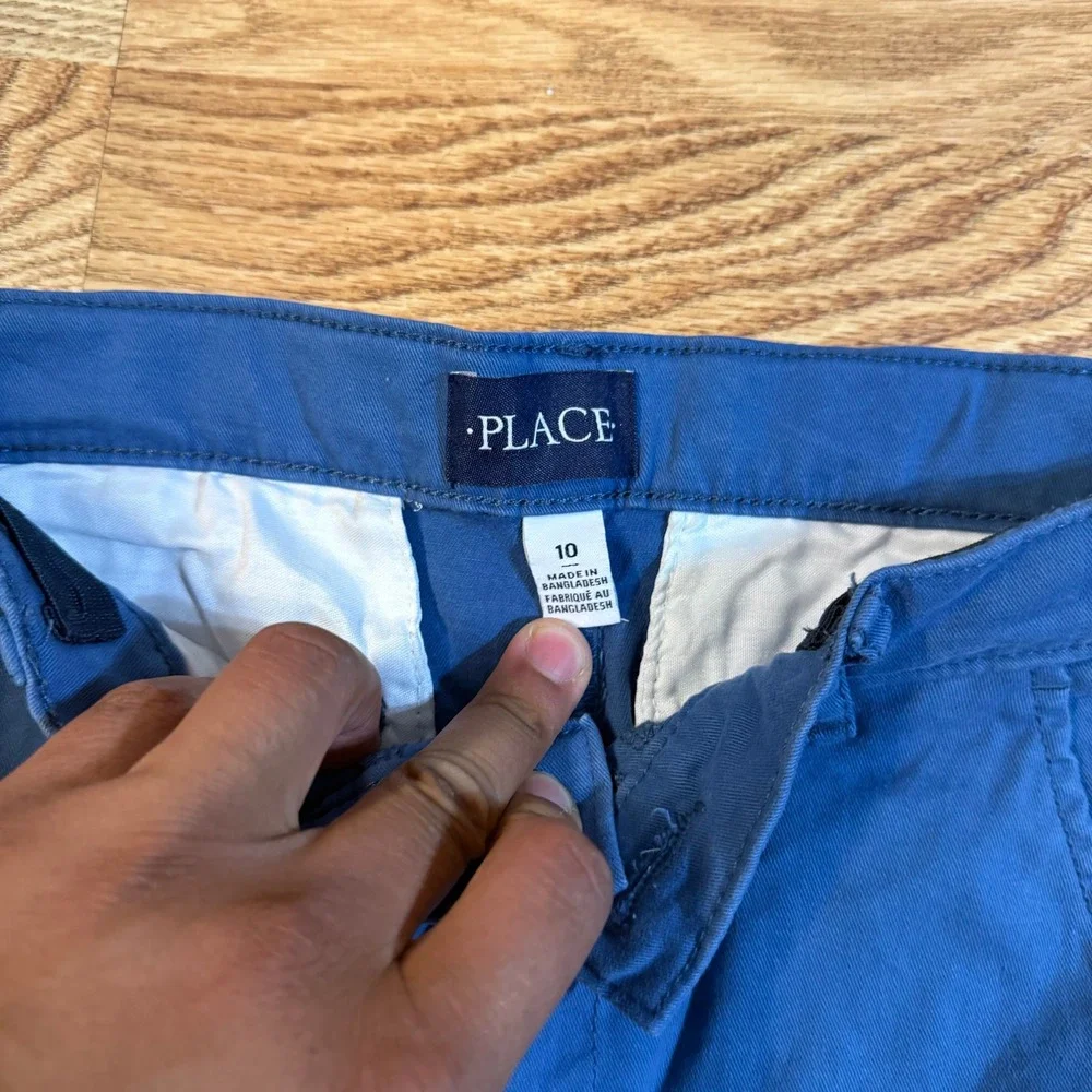 The Childrens Place Boys Blue Chino Pants Straight Leg School Uniform Size 10